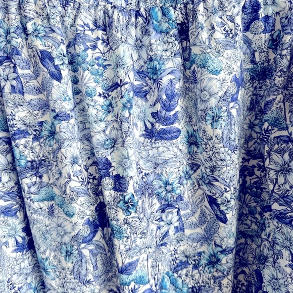 Tuckernuck | Hyacinth House Blue Floral High Neck Midi Floral Dress XL - Picture 8 of 9
